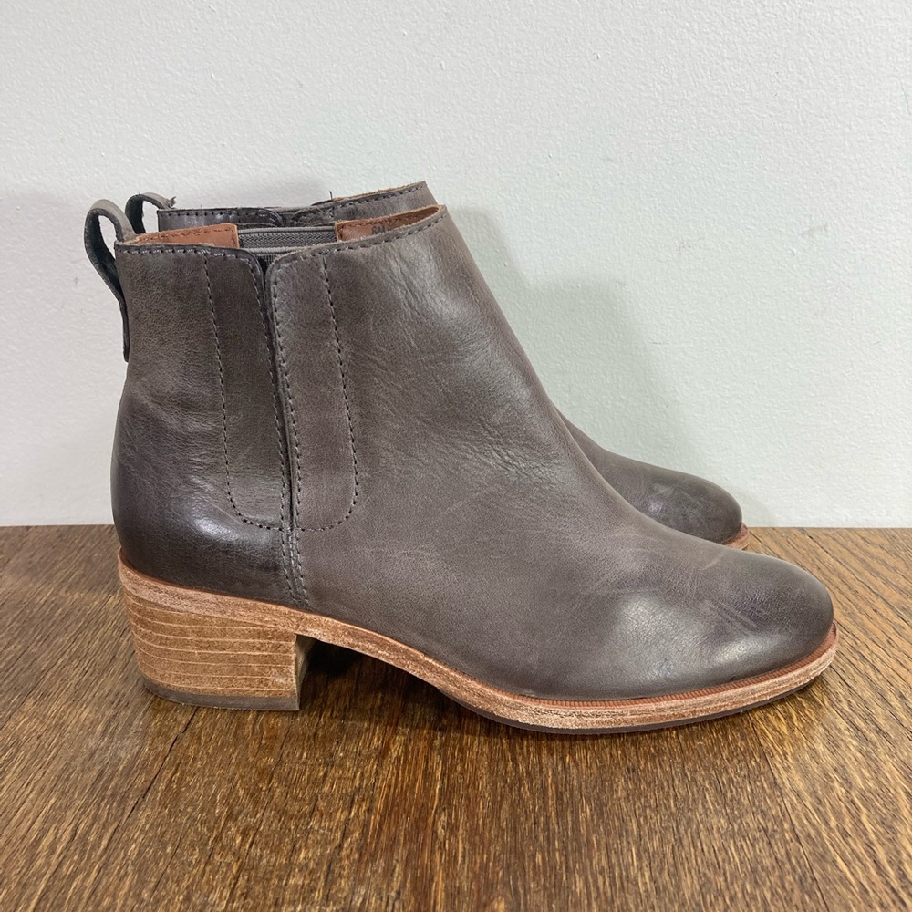 Kork-Ease Mindo Leather Ankle Boot Women’s Size 6 Grey (Brownish Tone)